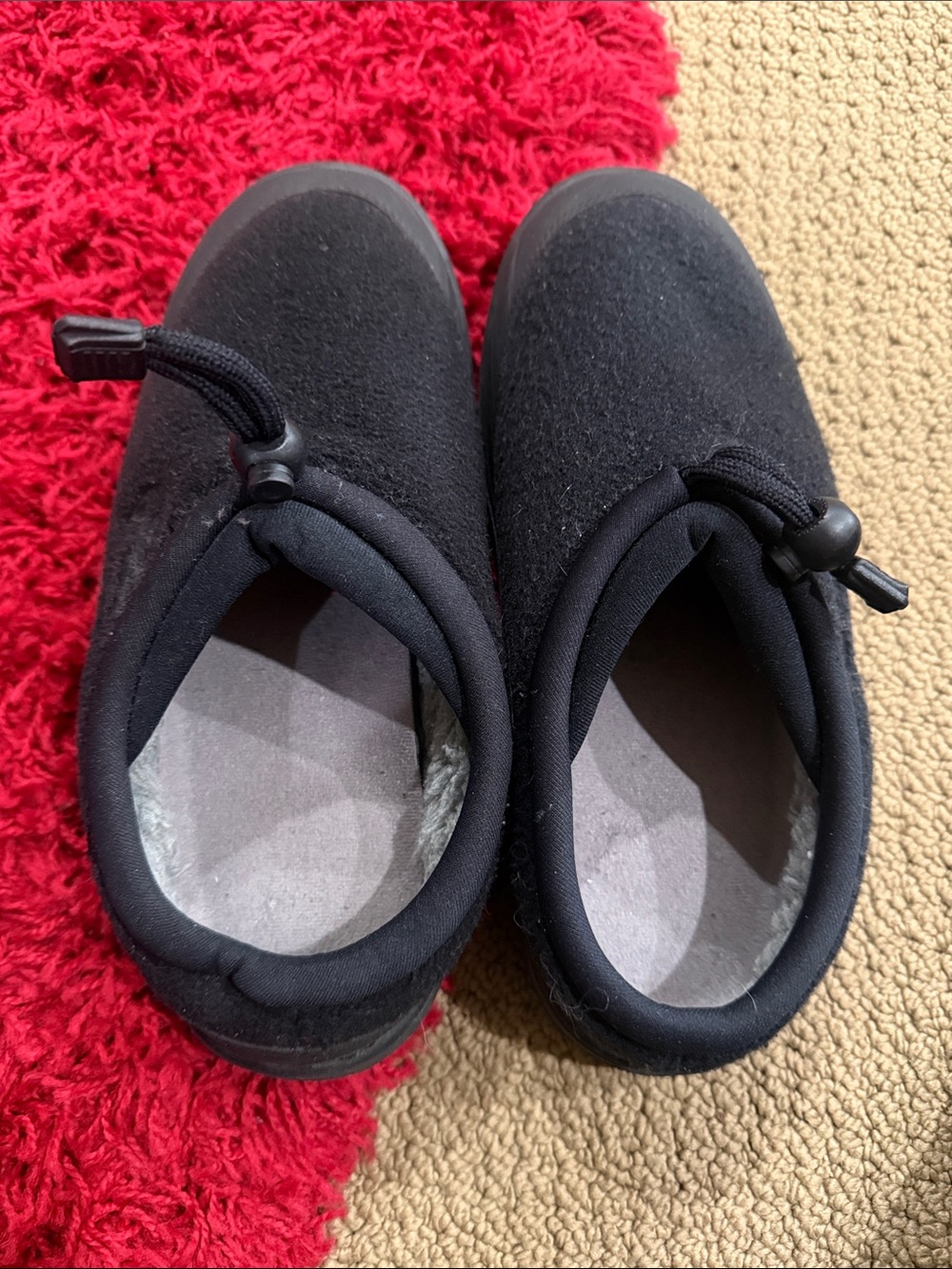 Jibs Black Fleece Lined Adjustable Comfort Clogs Shoes Size Large 9/L